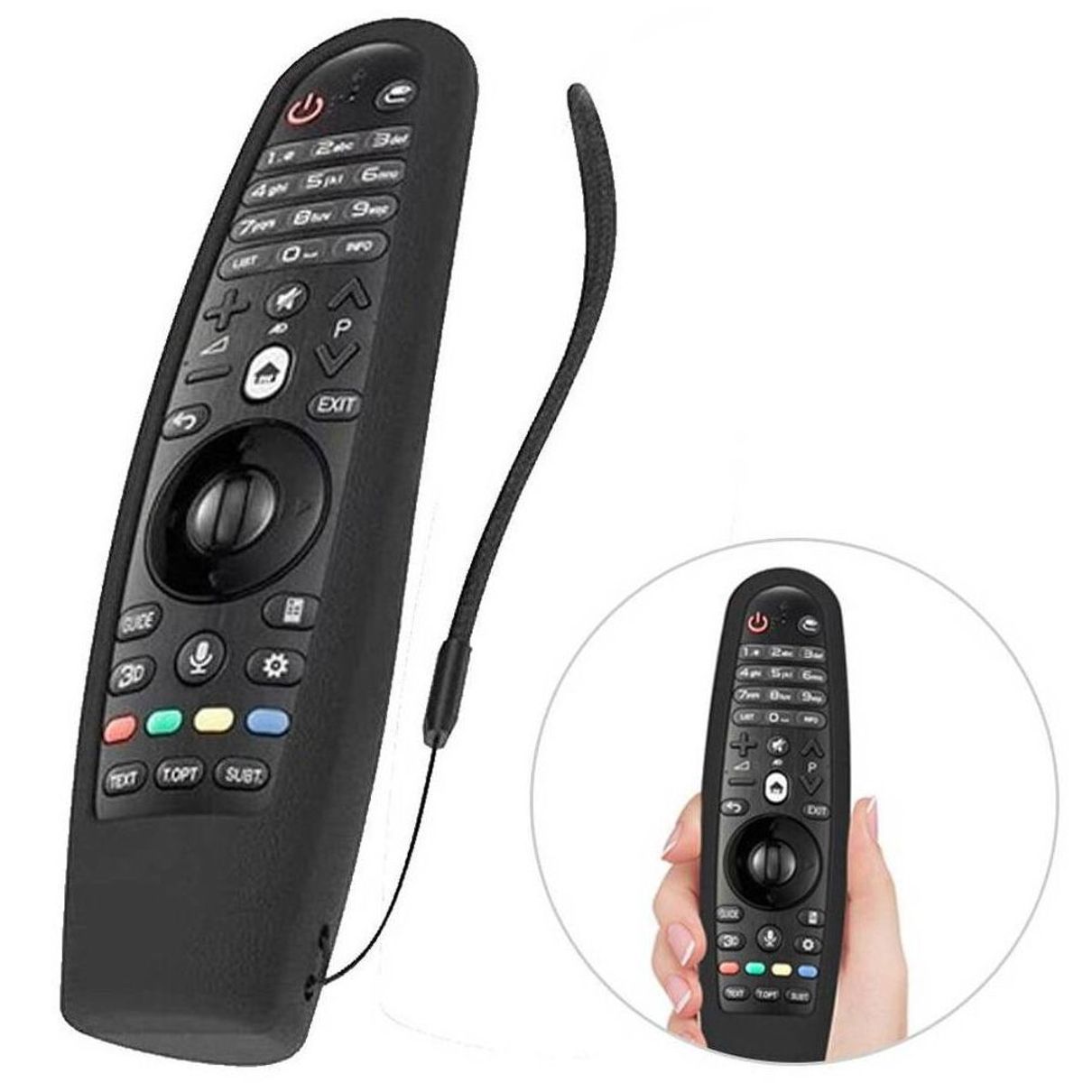 OEM - Funda de Silicona Para Control Magic LG - Negro