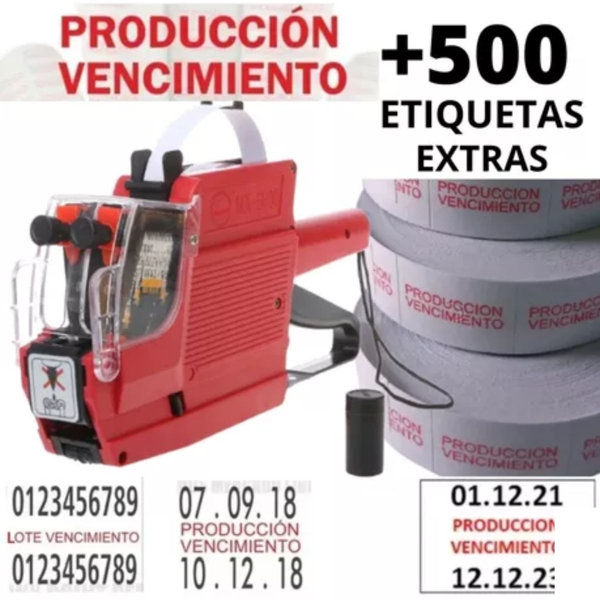 GENERICO - Pistola Fechadora Etiqueta Producción Y Vencimiento Mx6600