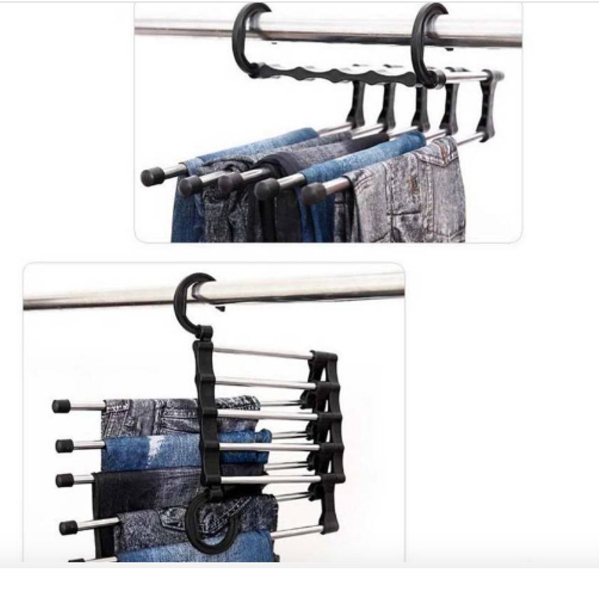 KAST PE - Organizador Colgador de Pantalones 5 en 1 - Negro