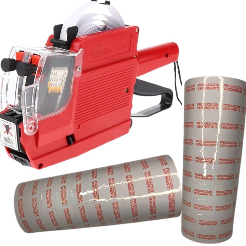 GENERICO - Pistola Fechadora Producción Vencimiento Con 10,000 Etiquets
