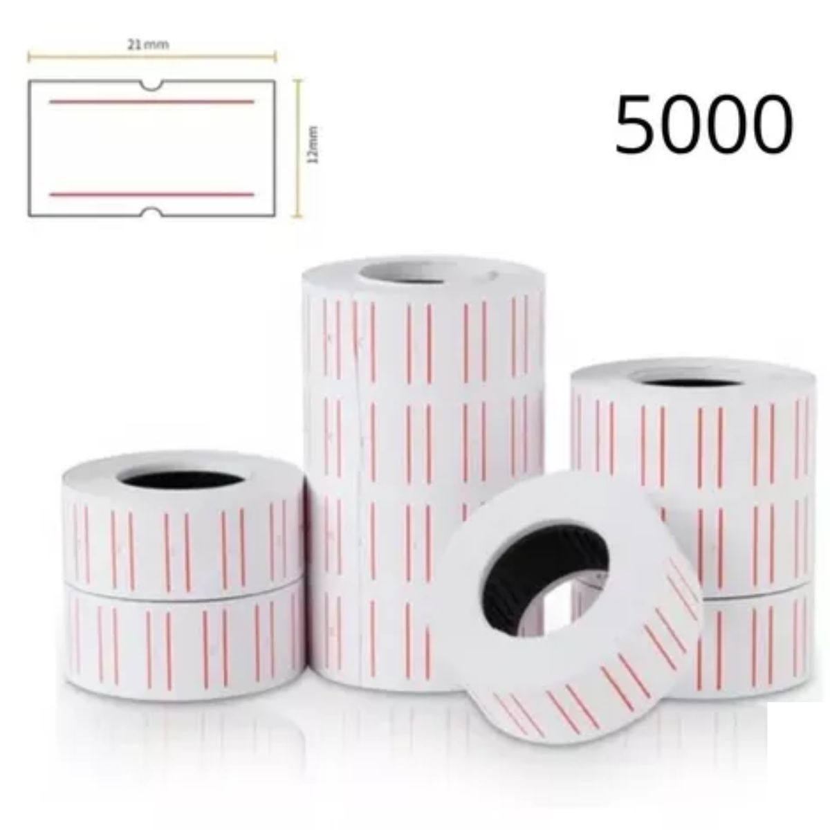 GENERICO - 10 Rollos 5000 Etiquetas Universales Modelo Aplicable Mx5500