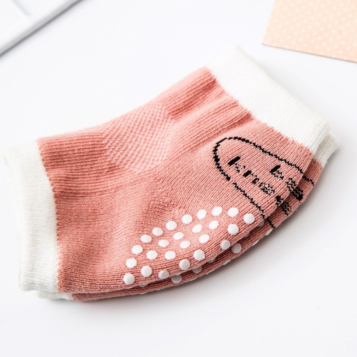 GENERICO - RODILLERA PARA BEBE 1 PACK X 3 PARES ROSADO, ROSADO Y VERDE