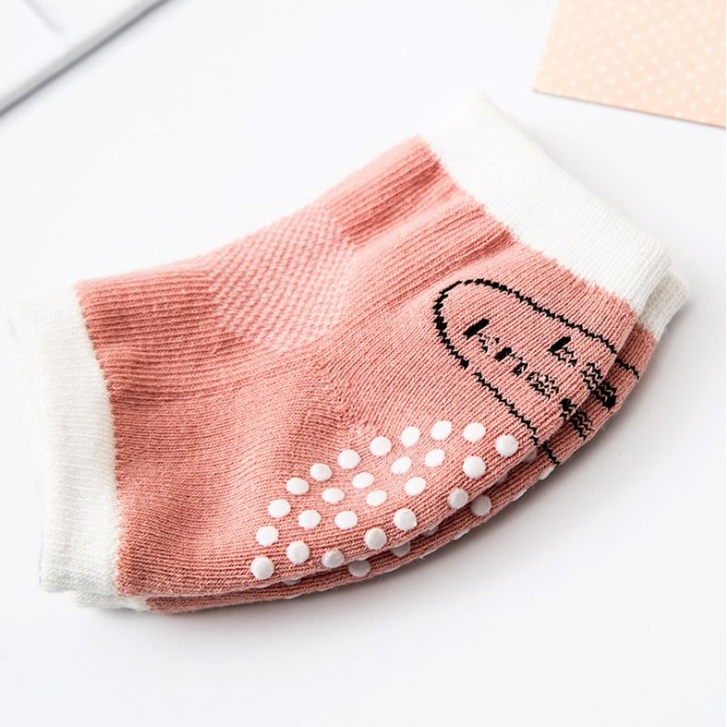 GENERICO - RODILLERA PARA BEBE 1 PACK X 3 PARES ROSADO, ROSADO Y VERDE