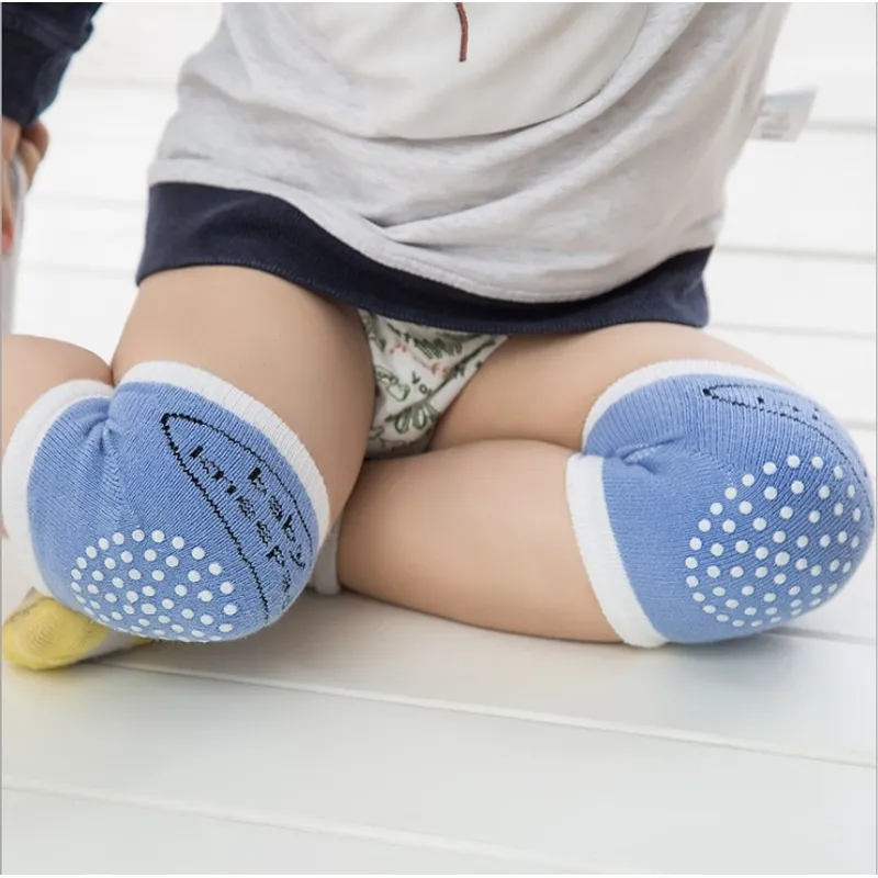 GENERICO - RODILLERA PARA BEBE 1 PACK X 3 PARES AZUL, PLOMO Y VERDE