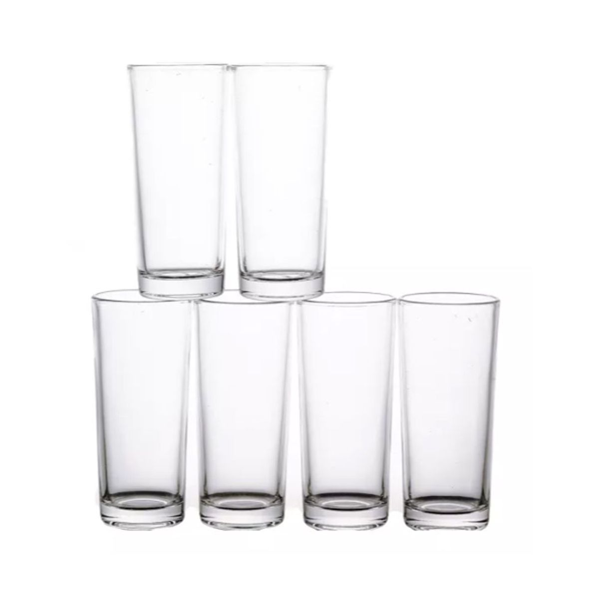 HYGGE - Juego de 6 Vasos Altos de Vidrio 340 ml