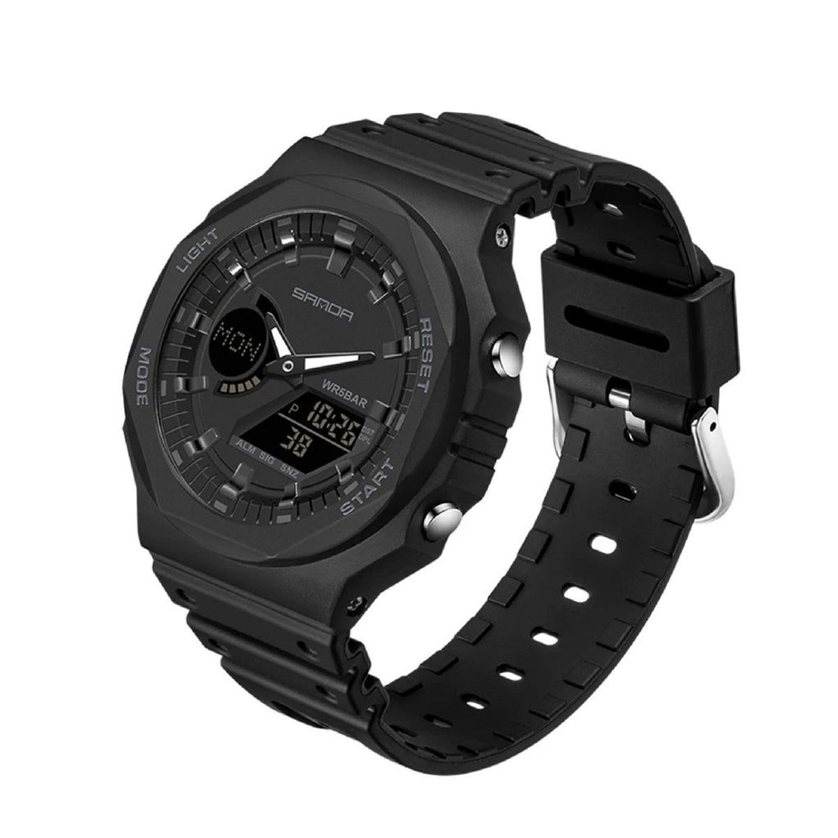 SANDA - RELOJ HOMBRE SANDA NEGRO COMPLETO 6016
