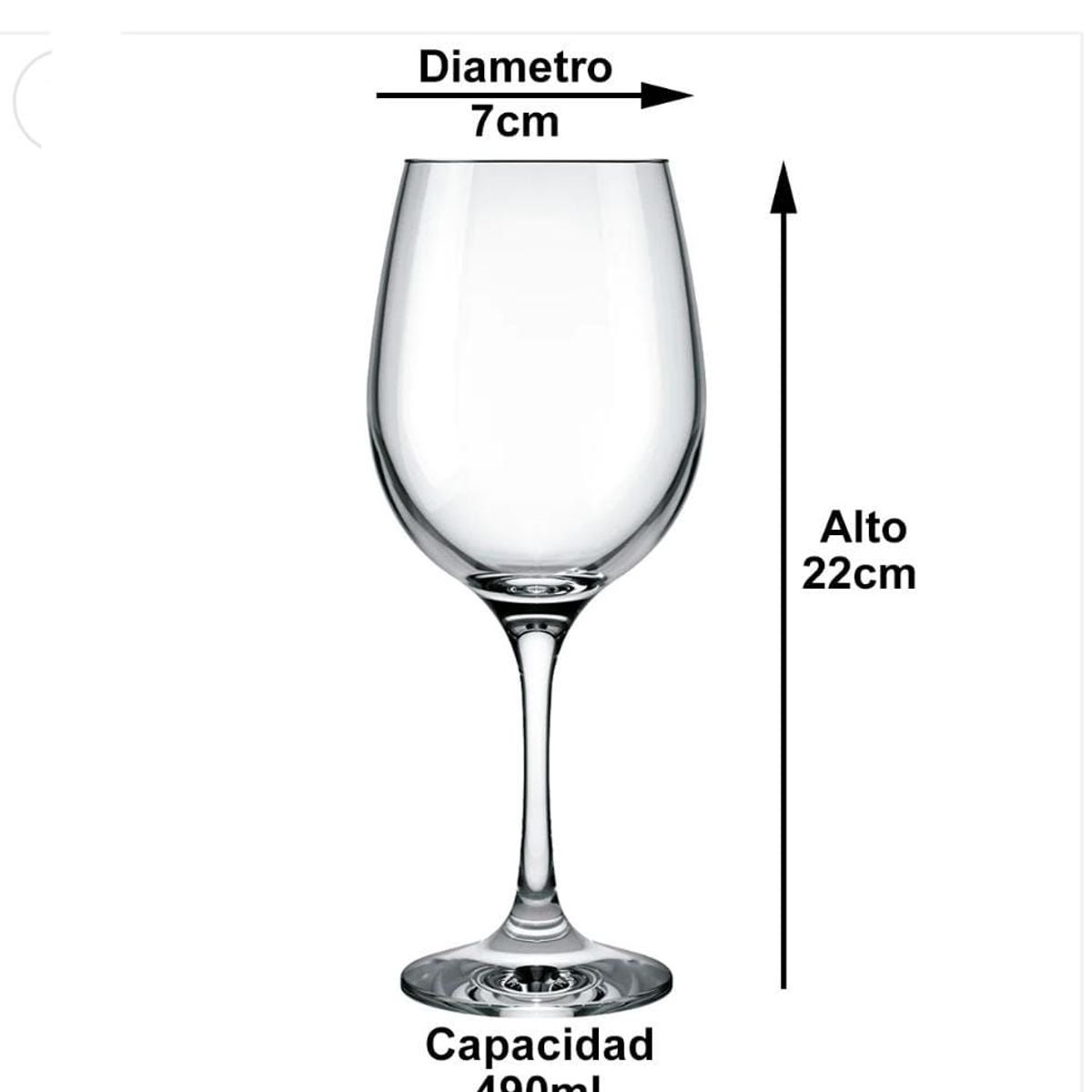 CRISTAR - 6 Copa para vino tinto modelo elegante