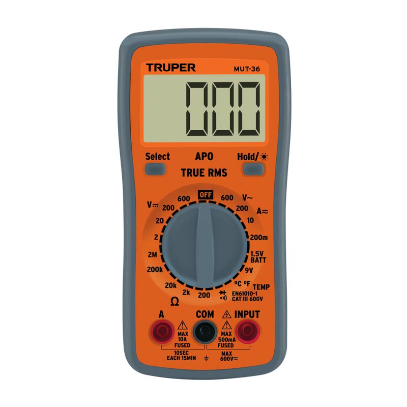 TRUPER - Multitester Multímetro Digital Profesional Truper Voltaje Resistencia