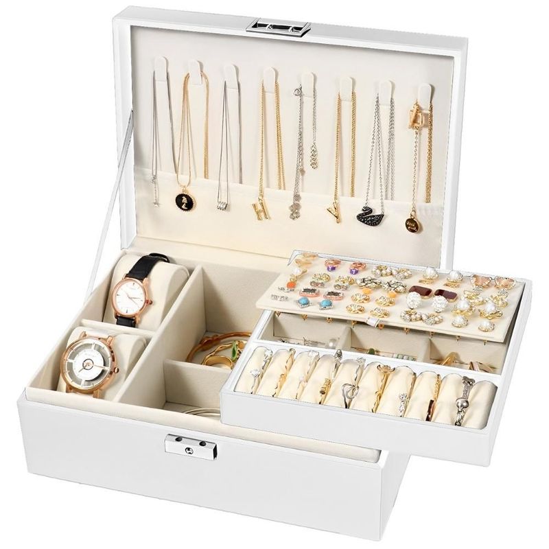 MINARI - Joyero Organizador de Joyas Relojes Anillos J132 -Color Aleatorio