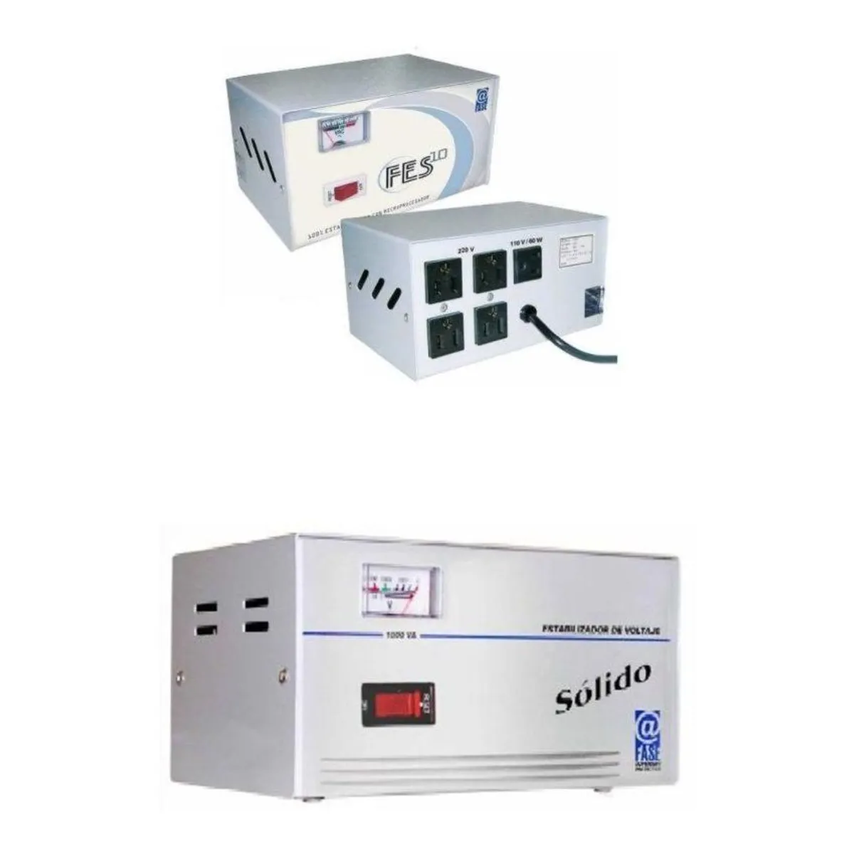 ELISE - Estabilizador elise FES-10 fase sólido 1.0kva 4 tomas a 220v 1 a 110v