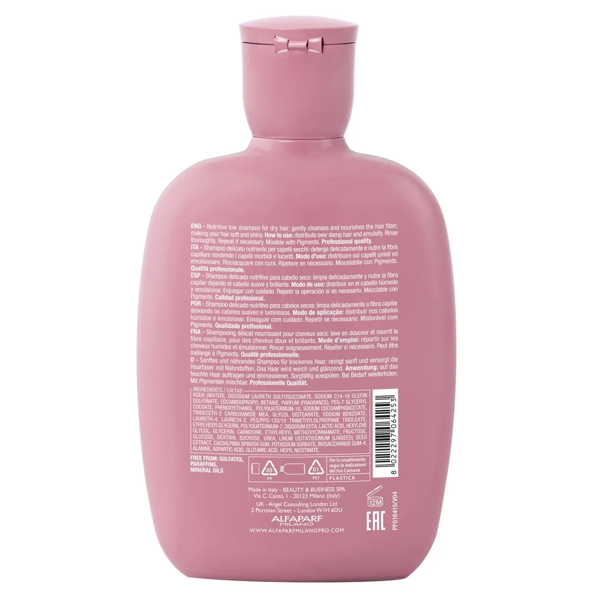 ALFAPARF MILANO - Shampoo Nutritivo Sin Sal Alfaparf Moisture 250ml