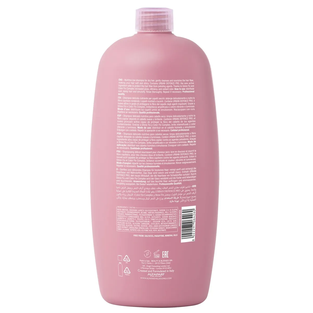 ALFAPARF MILANO - Shampoo Nutritivo Sin Sal Alfaparf Moisture 1000ml