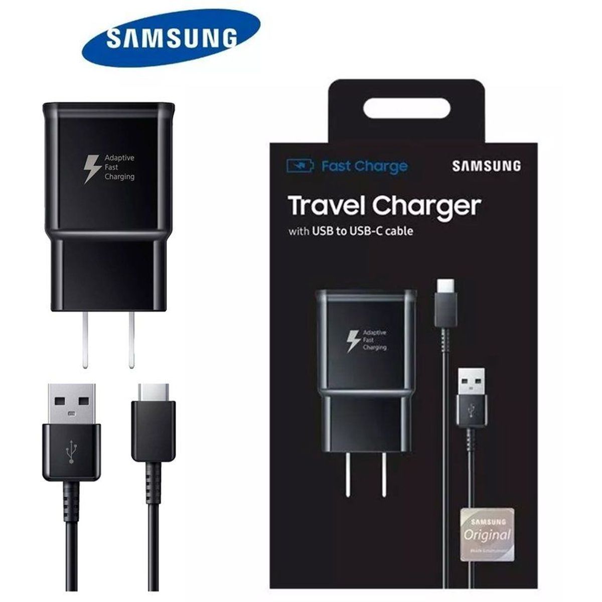 SAMSUNG - Cargador Samsung Original Tipo C Fast Charger note 10 Plus - negro