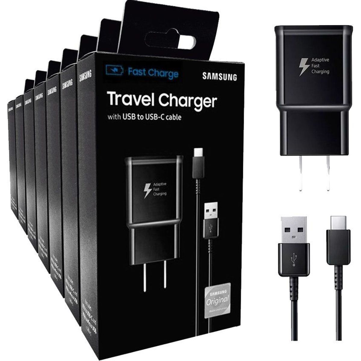 SAMSUNG - Cargador Samsung Original Tipo C Fast Charger note 10 Plus - negro