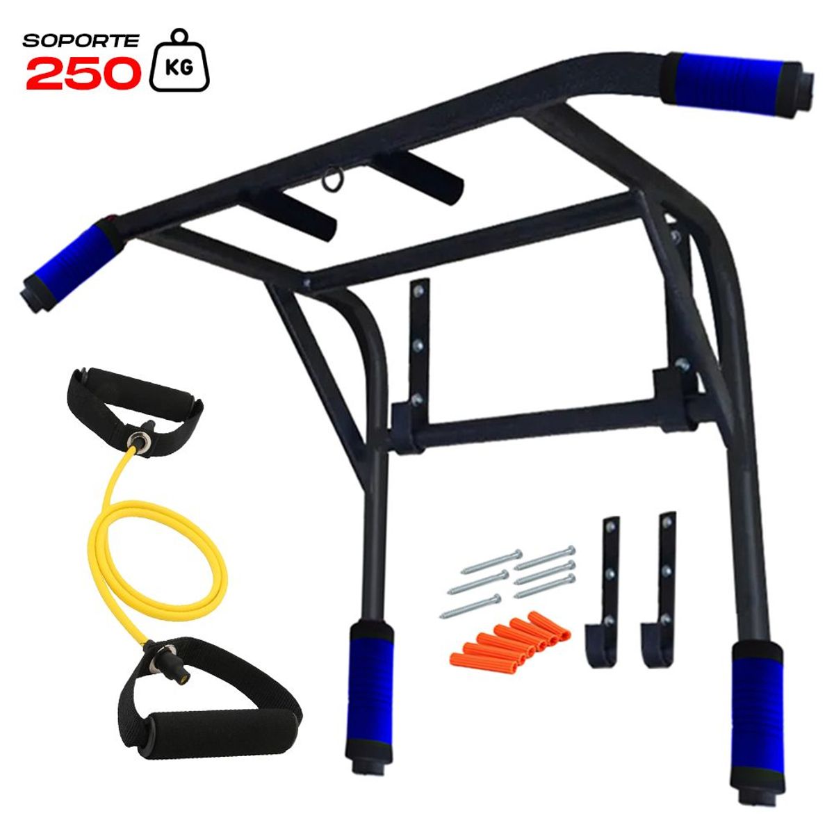 HOLGU - Barra Para Dominadas 2 en1 Paralelas + Liga Resistencia