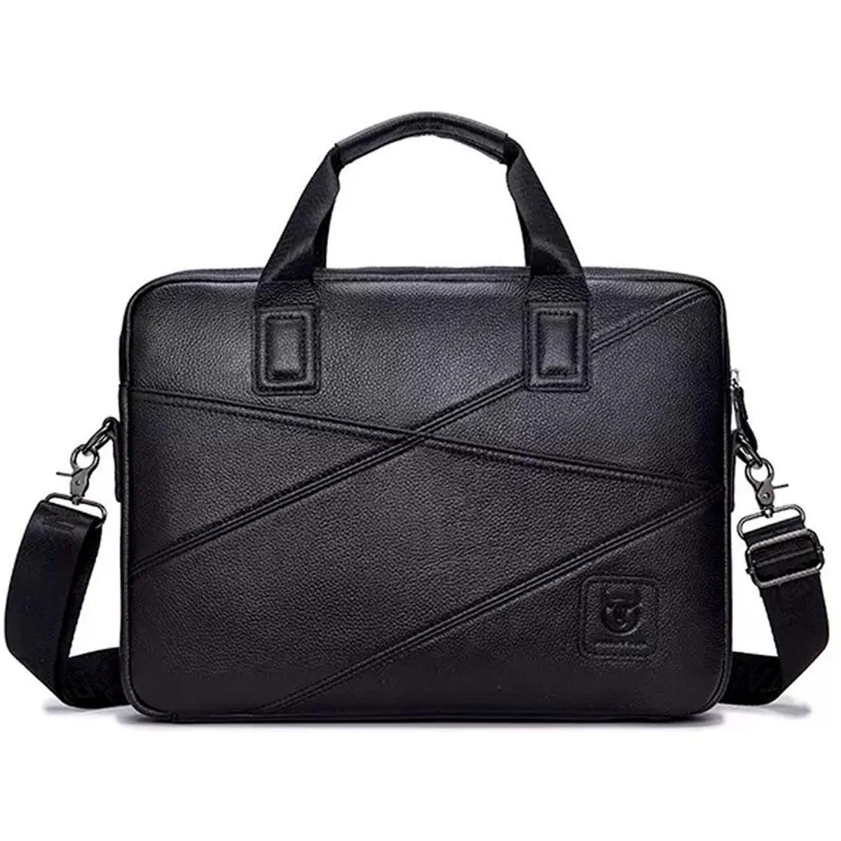 BULLCAPTAIN - Maletin maleta cuero genuino bullcaptain negro caballeros