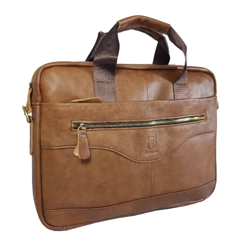 BULLCAPTAIN - Maletin Maleta cuero genuino Bullcaptain Marron para Hombres