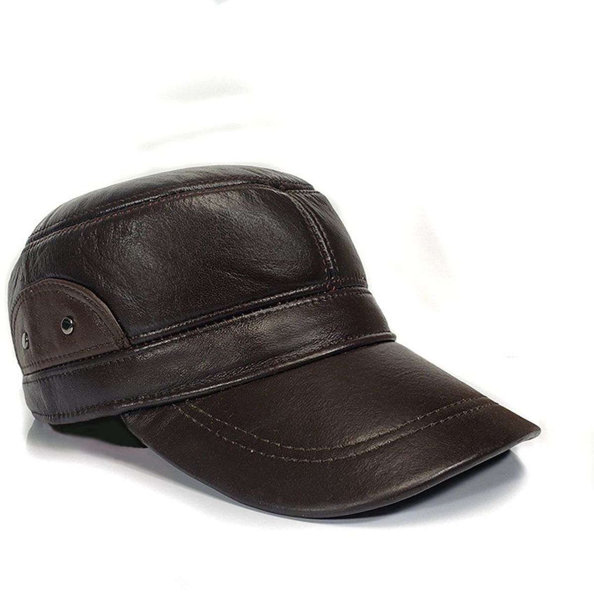 GENERICO - Gorra de cuero genuino caballeros