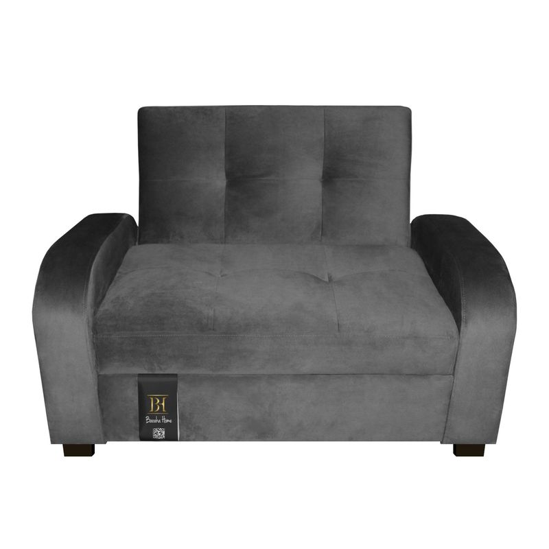 BARAKA HOME - Sofá Cama Oakland 1.5 Plz - Gris Oscuro