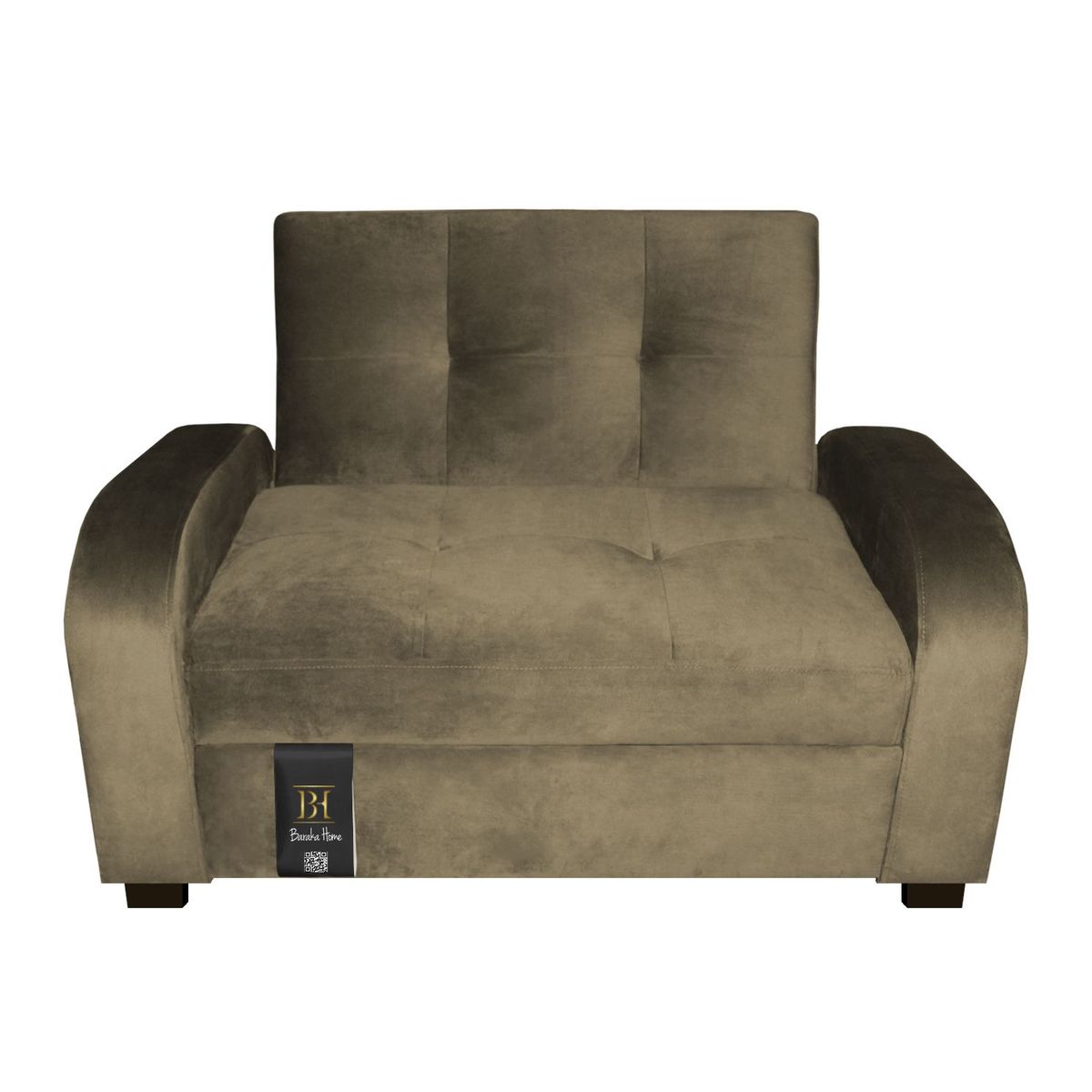 BARAKA HOME - Sofá Cama Oakland 1.5 Plz - Beige Oscuro