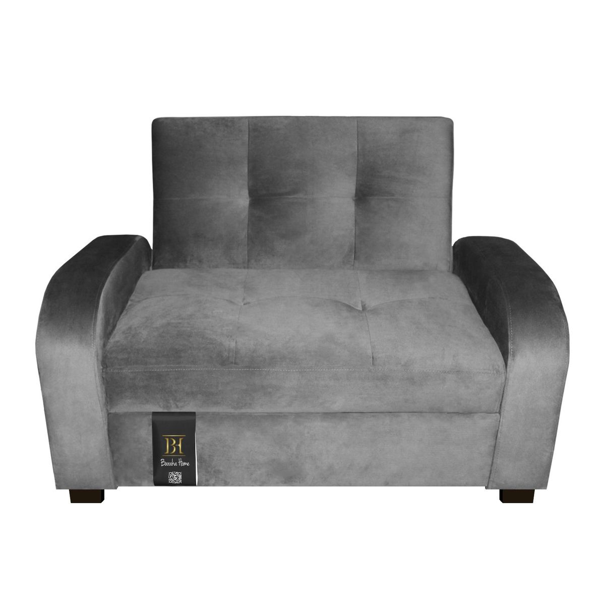 BARAKA HOME - Sofá Cama Oakland 1.5 Plz - Gris Claro