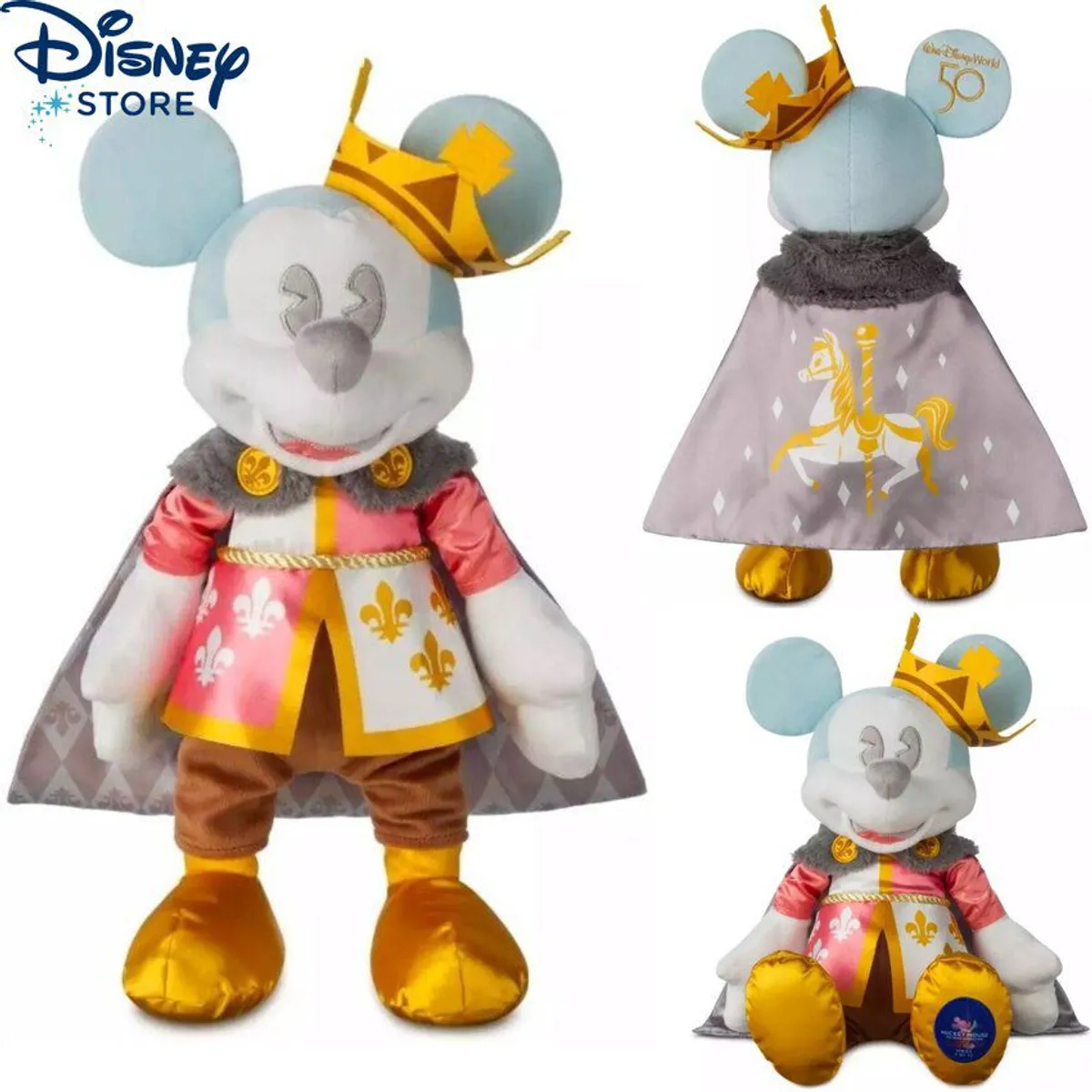 DISNEY - Peluche Mickey Mouse Príncipe Real Charming - 50 Aniv Disney