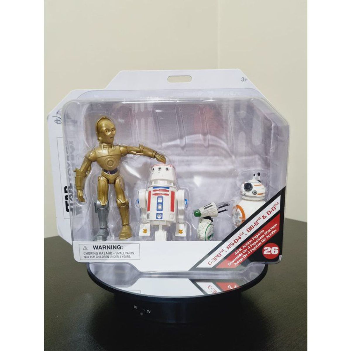 DISNEY - Disney Star Wars - Set de 4 figuras C-3PO, R2-D4, BB-8 y DO