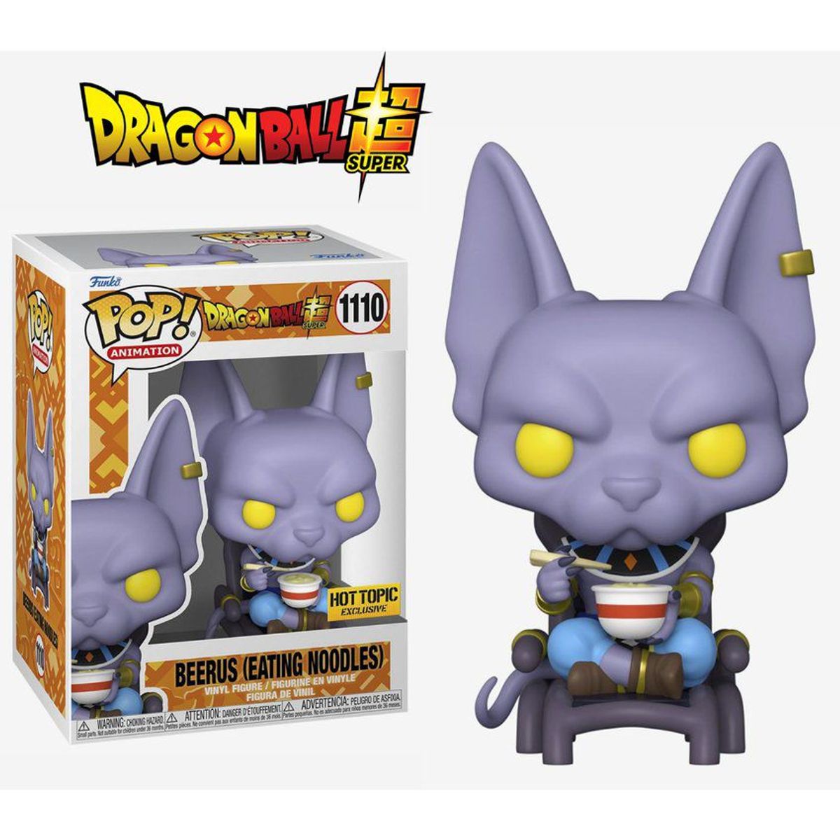 FUNKO - Funko Pop Beerus Eating Noodles - Dragon Ball Super HotTopic