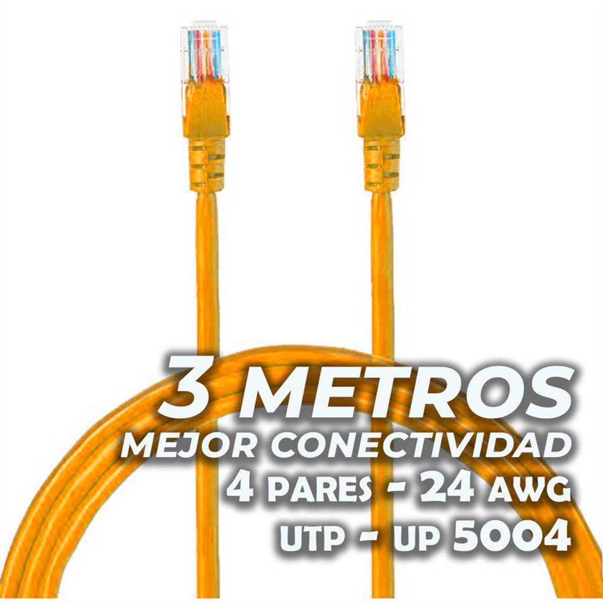 SEISA - Cable De Red Internet Cat 6e Ethernet 3 Metros Alta Velocidad