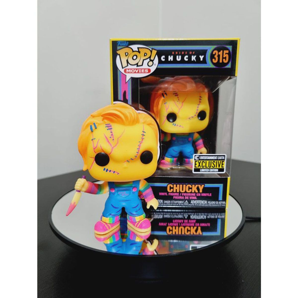 FUNKO - Funko Pop Chucky Black Light - Terror La novia de Chucky exc
