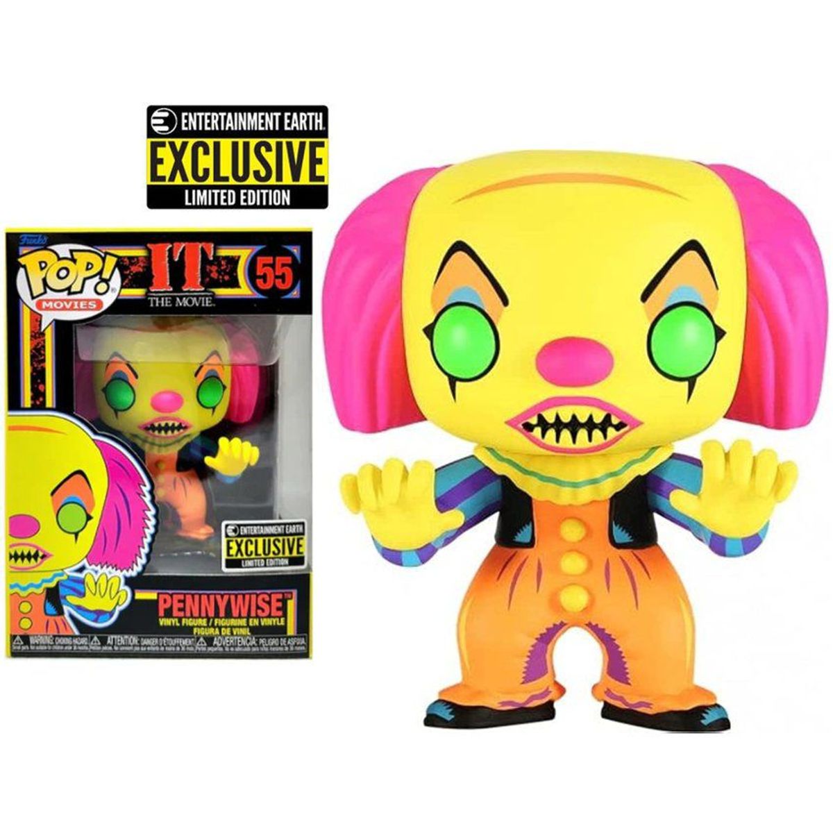 FUNKO - Funko Pop Pennywise Black Light - Terror It exclusivo EE
