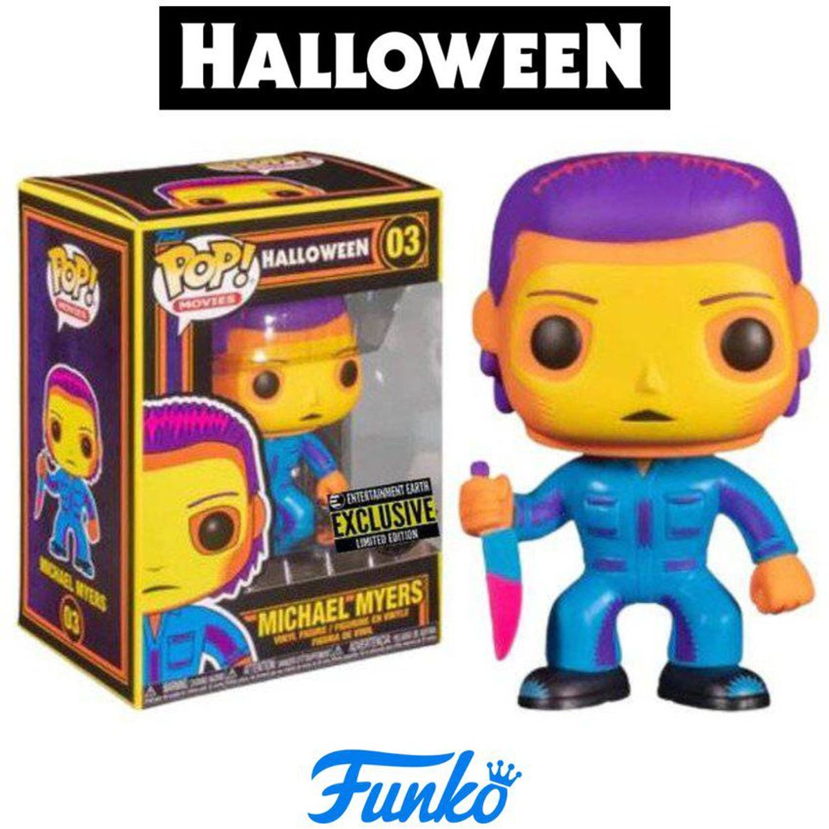 FUNKO - Funko Pop Michael Myers Black Light - Terror Halloween exclu