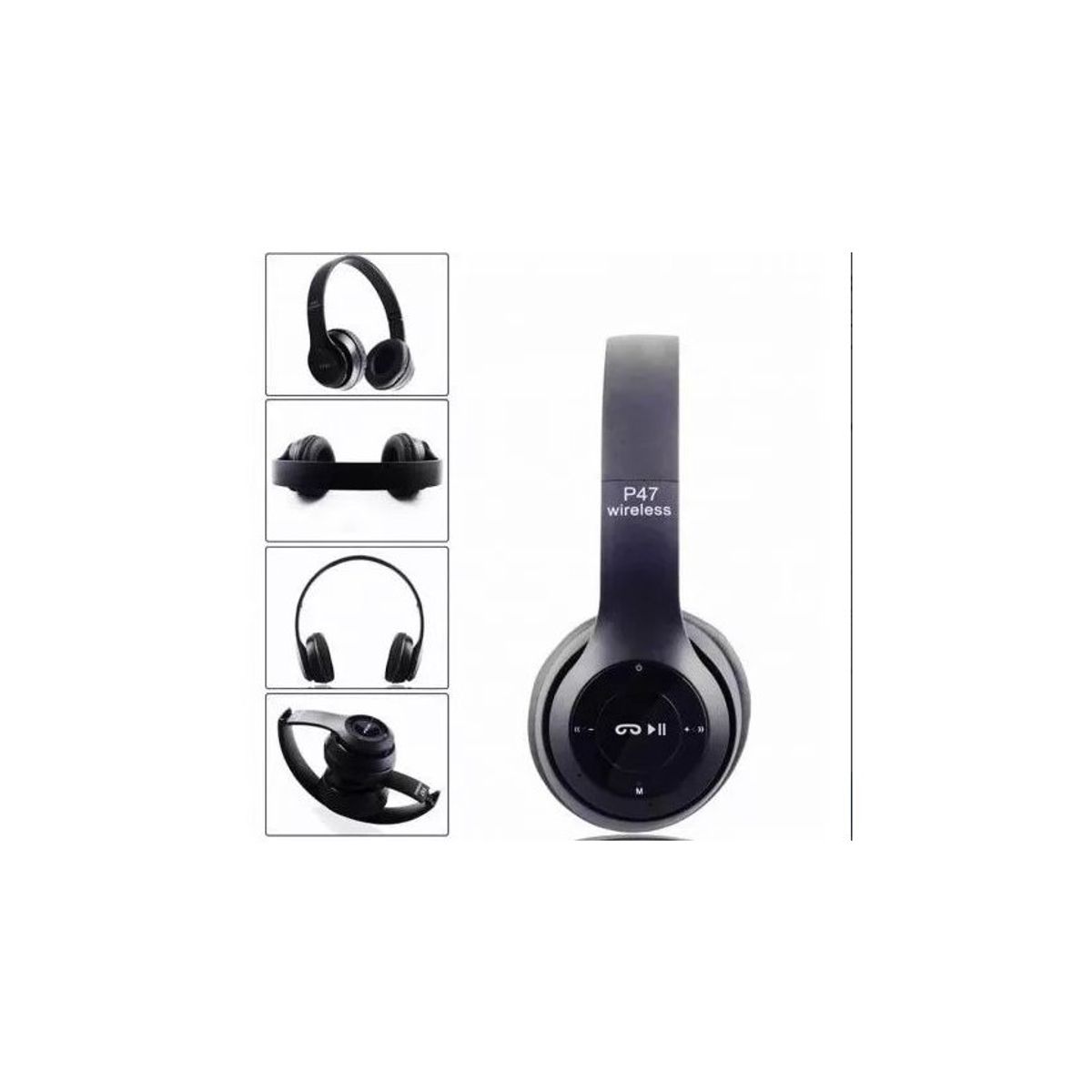 GENERICO - Audifonos p47 bluetooth 4.1 deportivos lee micro sd negro