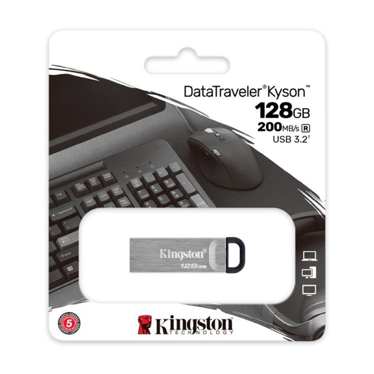 KINGSTON - Memoria USB kingston datatraveler KYSON 128GB usb 3.2 gen 1
