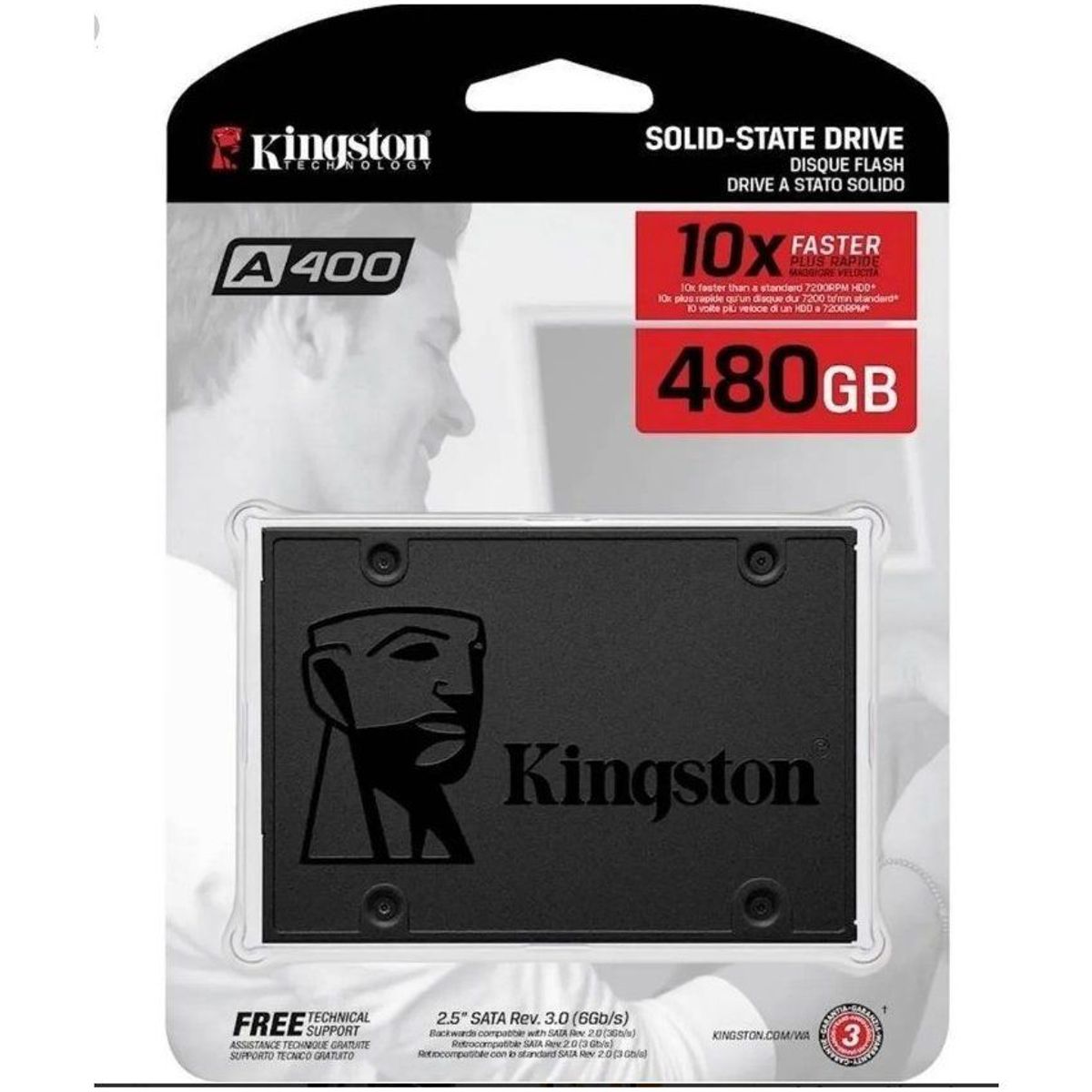 KINGSTON - Disco SSD Kingston a400 480gb sata 6gbs 2.5 Pulgadas