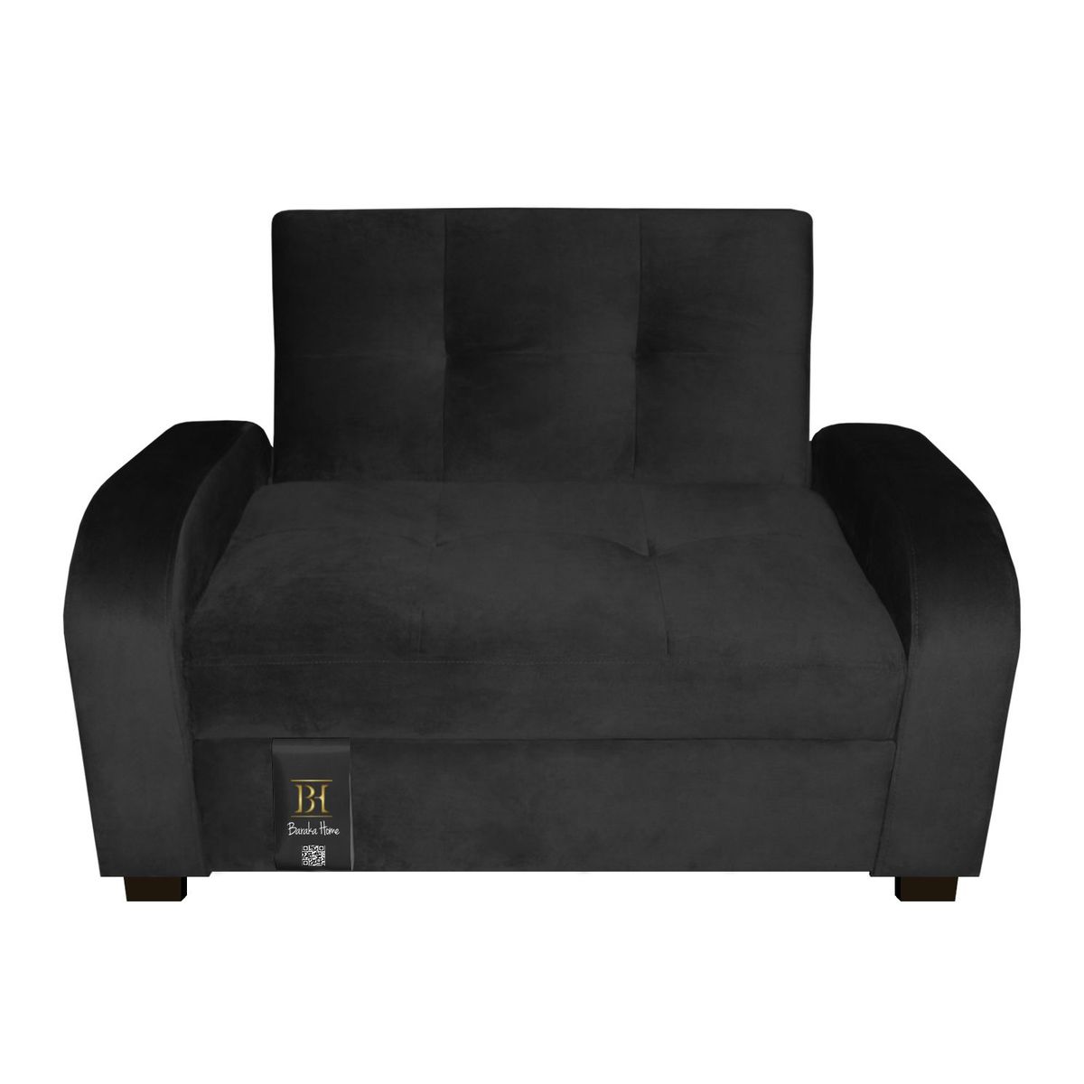 BARAKA HOME - Sofá Cama Oakland 2 Plz - Negro