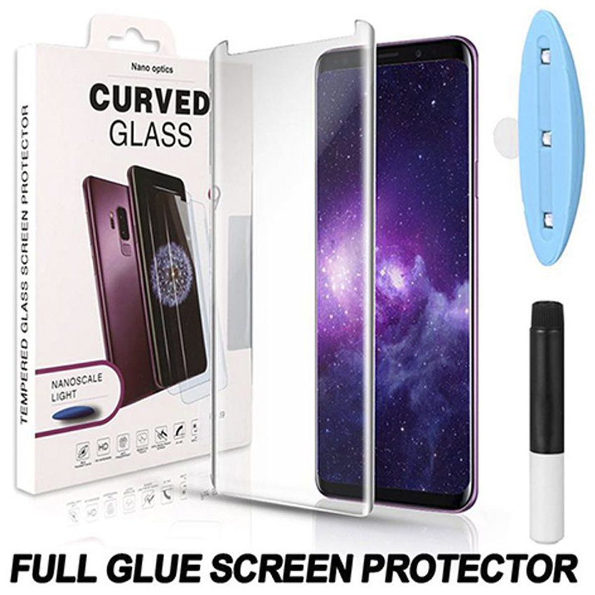 GENERICO - Vidrio Templado Curvo UV Samsung Galaxy S9 Plus  - Transparente