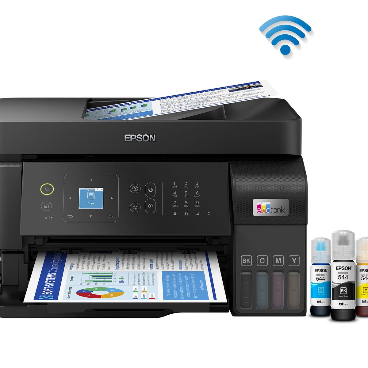 EPSON - Impresora Epson  EcoTank L5590 Multifuncional Fax USB LAN Wi-Fi