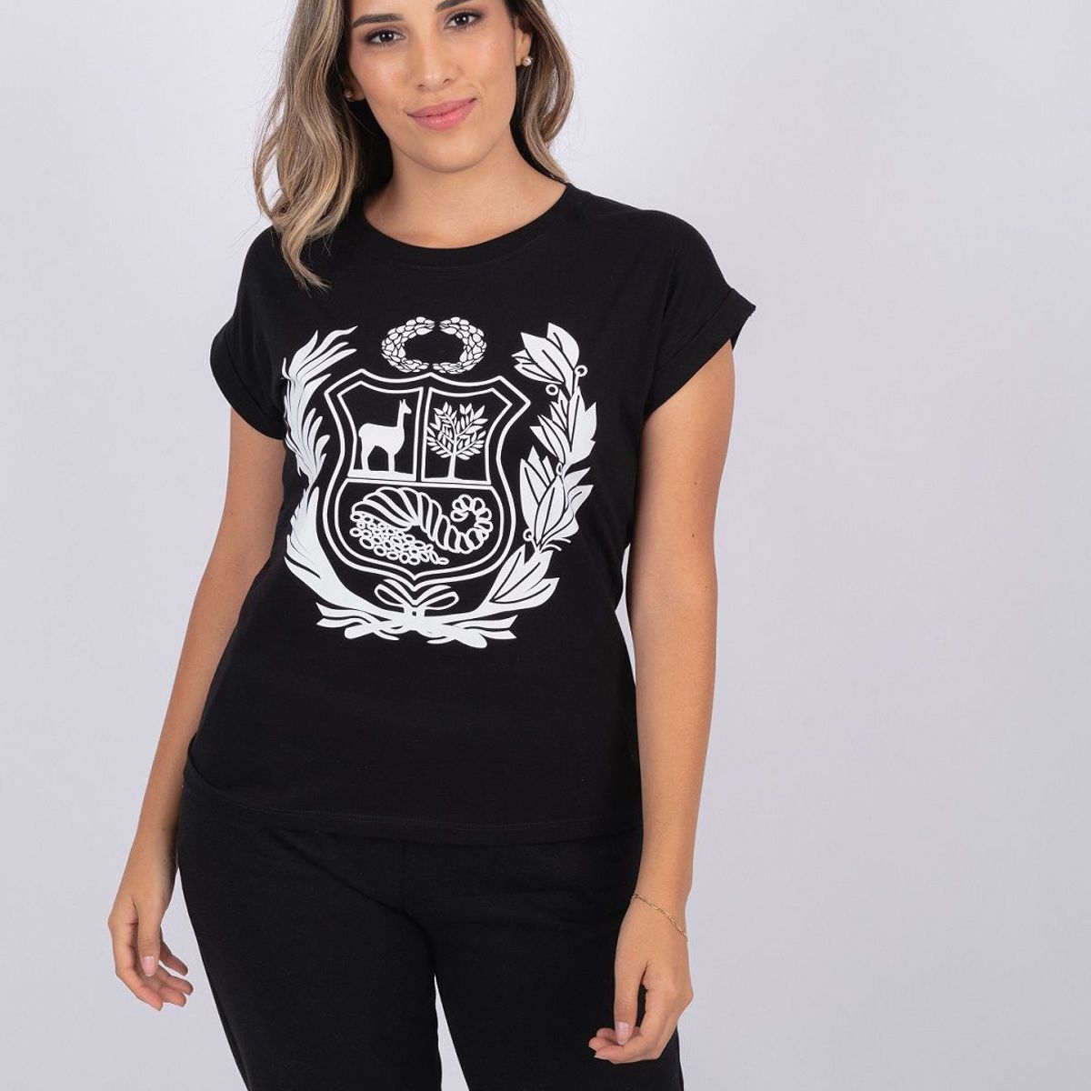 PYT - Polo Algodón Escudo Nacional Perú Mujer