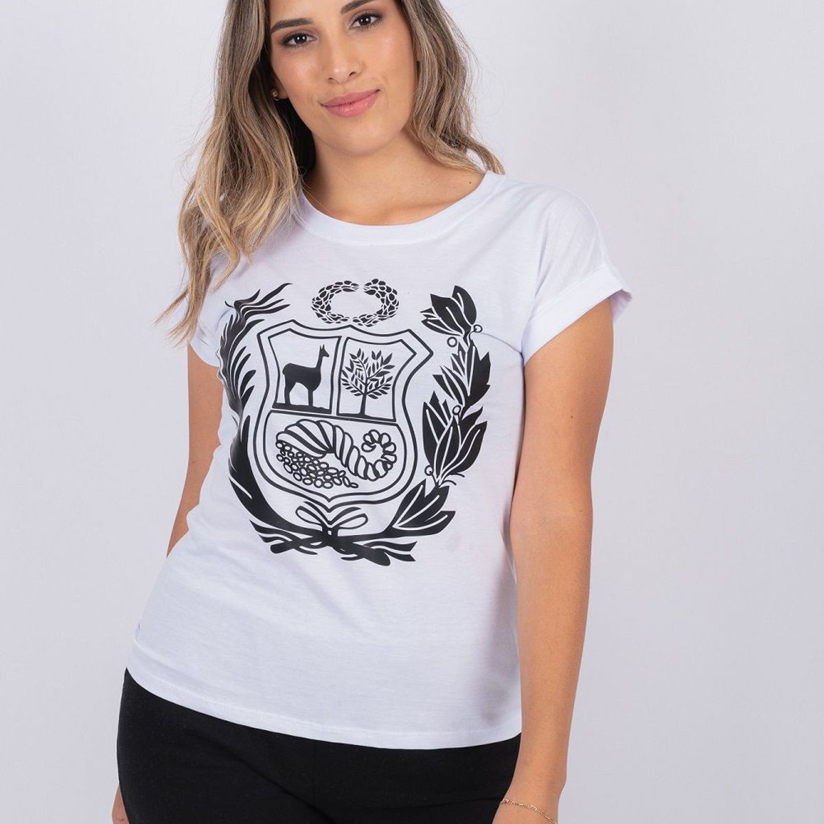 PYT - Polo Algodón Escudo Nacional Perú Mujer