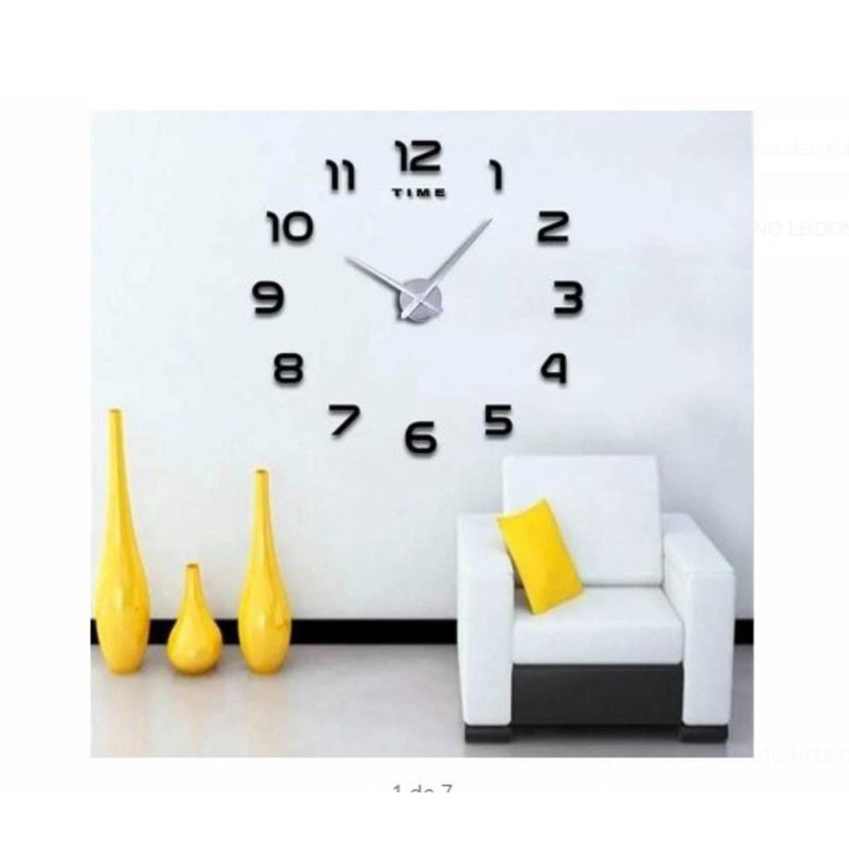GENERICO - Reloj de pared 3d decorativo modelo europeo Grande