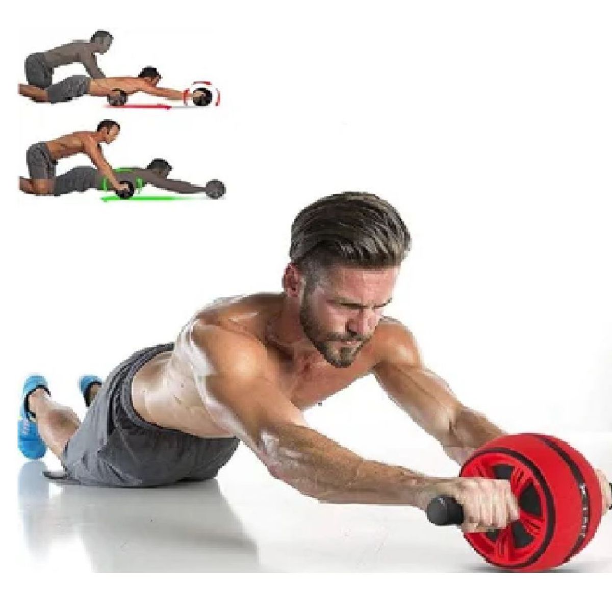 GENERICO - Rueda Abdominal Ab Roller mas Tapete