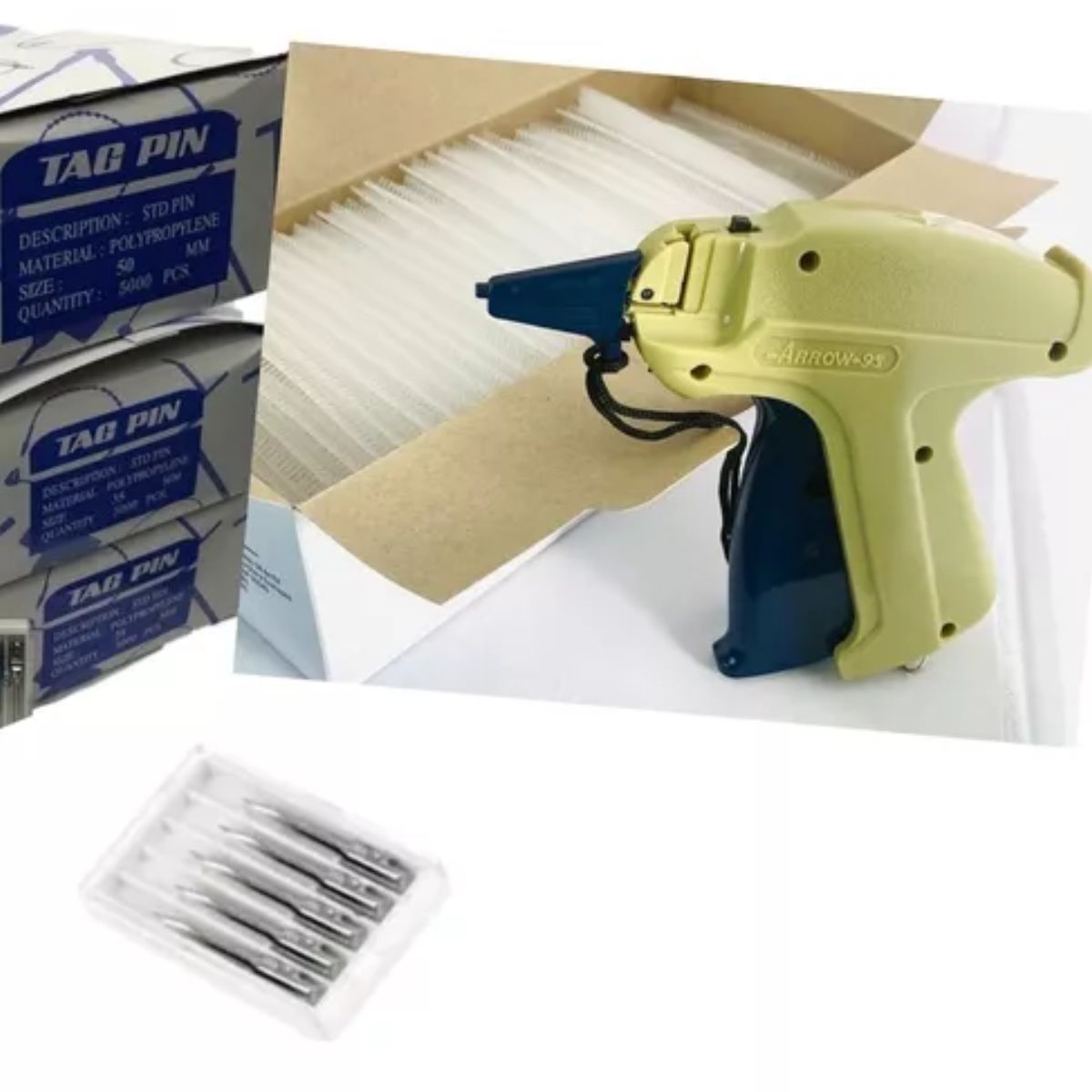 GENERICO - Pistola Etiquetadora Para Ropa 15,000 Balines tag +6 Agujas