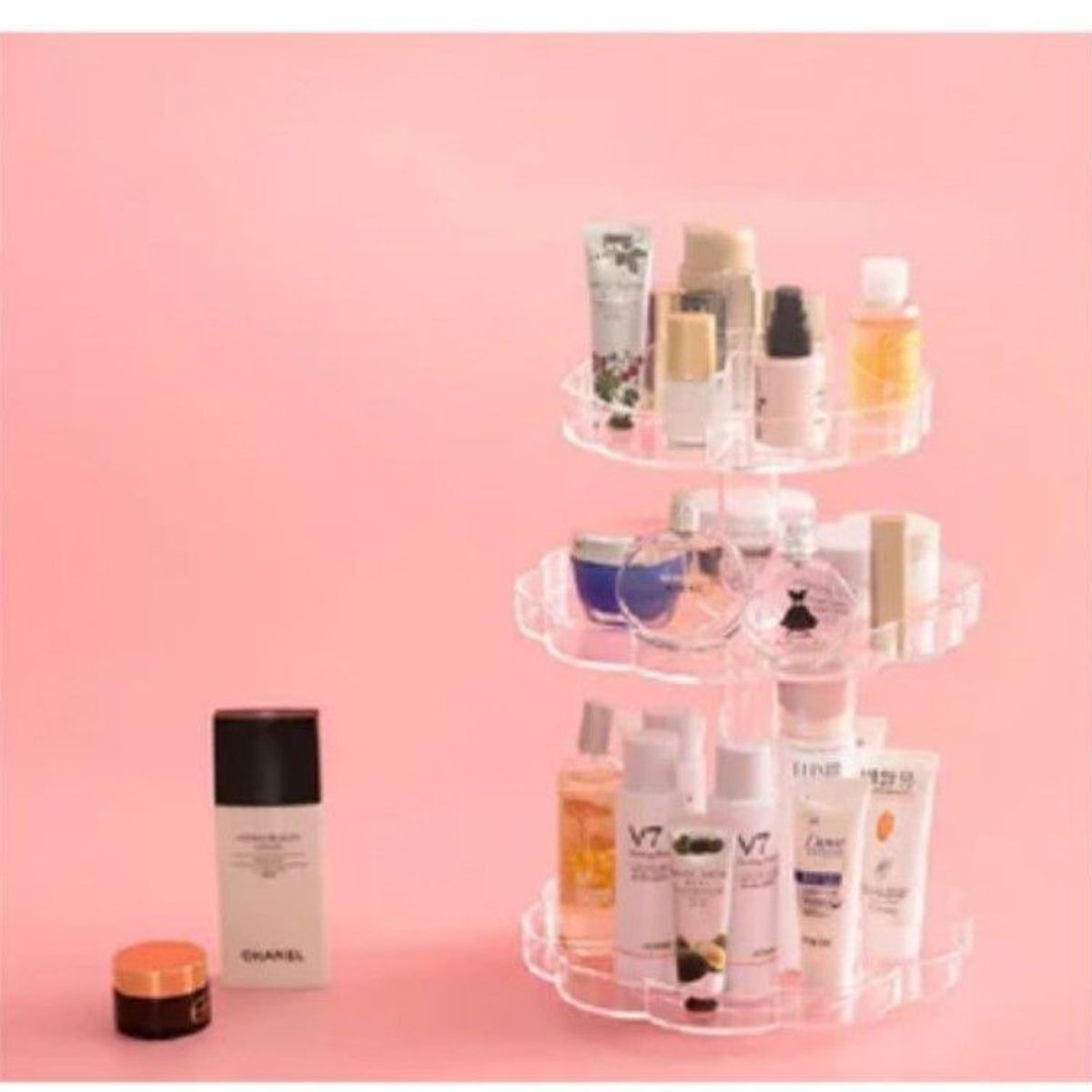 GENERICO - Organizador Acrilico Maquillaje cosmeticos giratorio 360_.