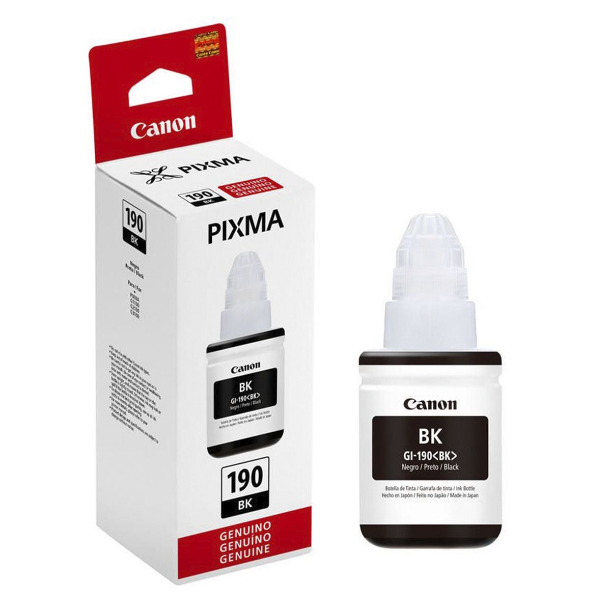 CANON - CARTUCHO DE TINTA CANON GI-190 BK NEGRO 135ML ORIGINAL