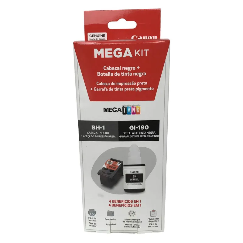 CANON - CABEZAL CANON BH-1  TINTA GI-190 BK NEGRO ORIGINAL