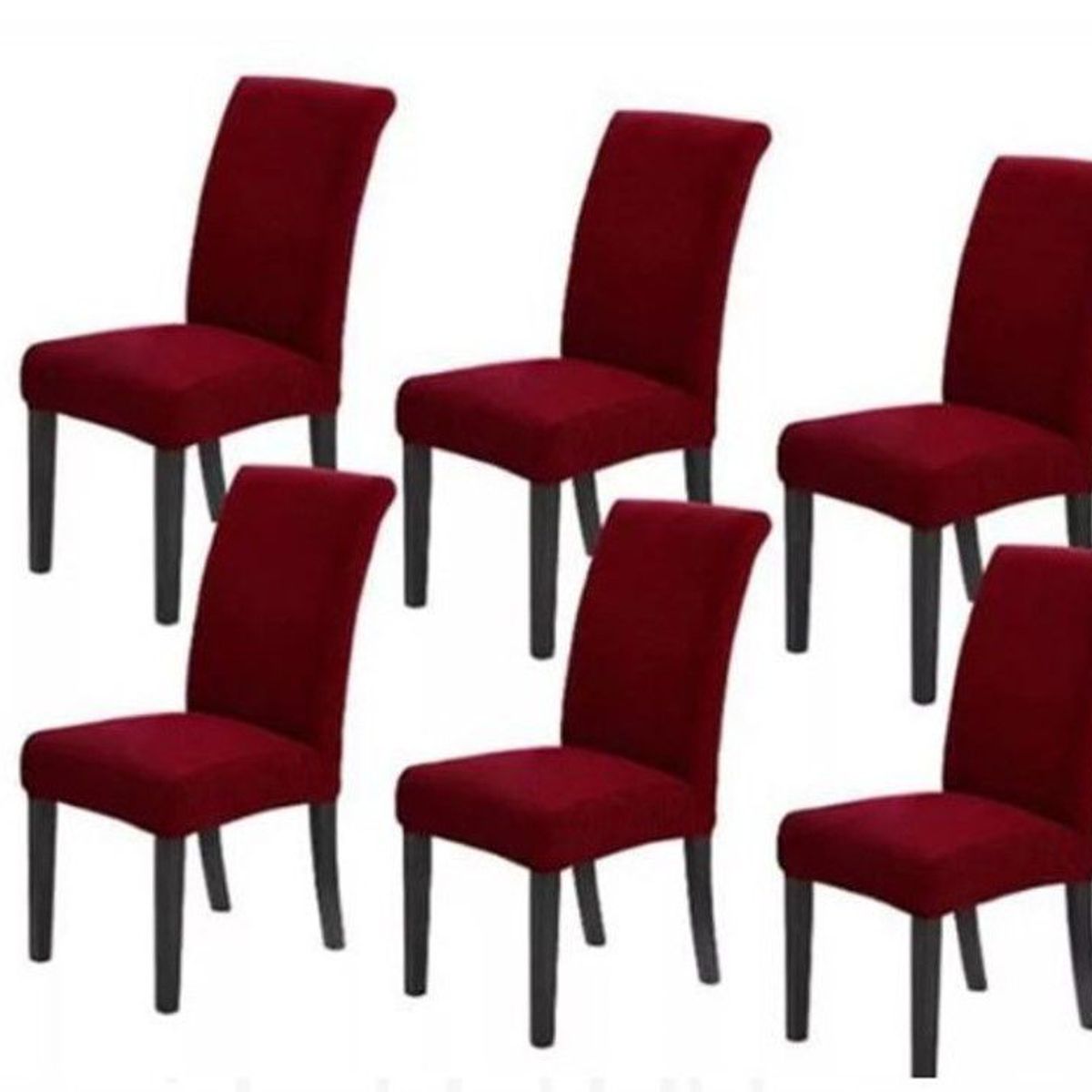 GENERICO - Funda De Silla De ComedorFunda De Silla Ajustable Elástica-6PCS