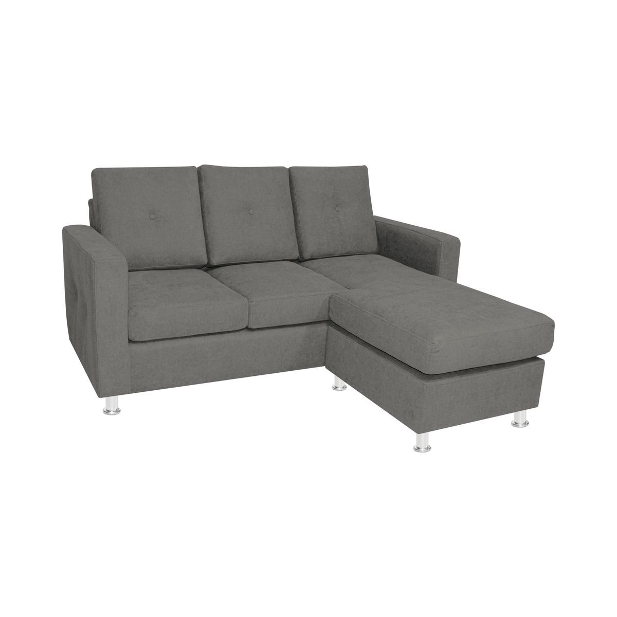 BARAKA HOME - Seccional Intercambiable Lyon 3 Cuerpos - Gris Oscuro