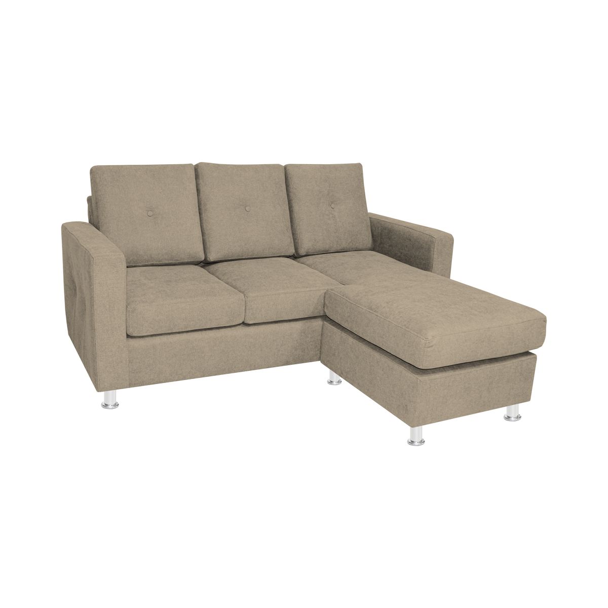 BARAKA HOME - Seccional Intercambiable Lyon 3 Cuerpos - Beige Caro