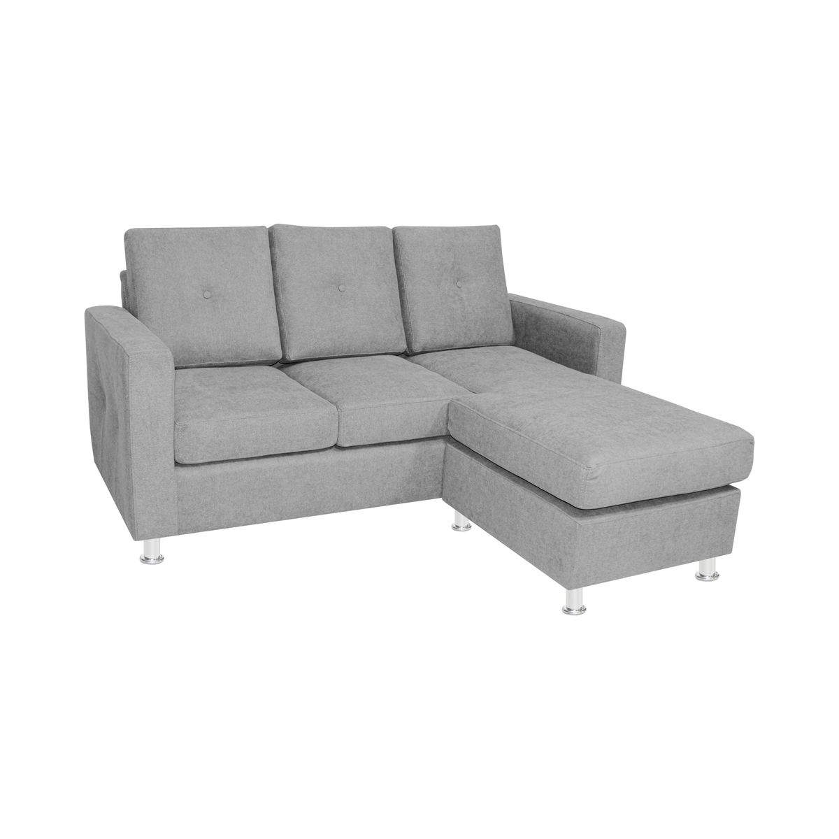 BARAKA HOME - Seccional Intercambiable Lyon 3 Cuerpos - Gris Claro